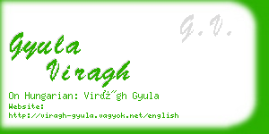 gyula viragh business card